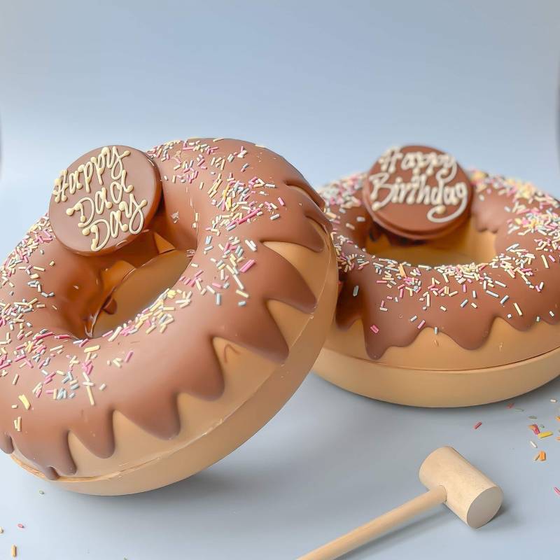 Personalised 1KG Giant Chocolate Smash Doughnut