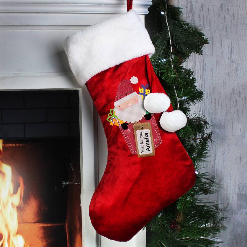 Personalised Santa Claus Luxury Stocking
