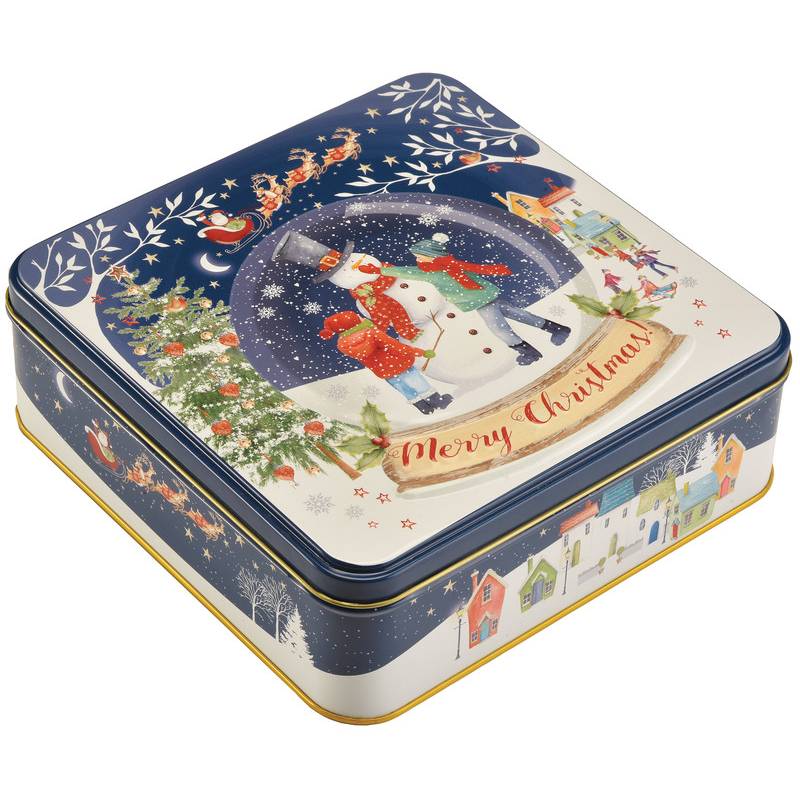 Snow Globe Christmas Assorted Biscuits Tin